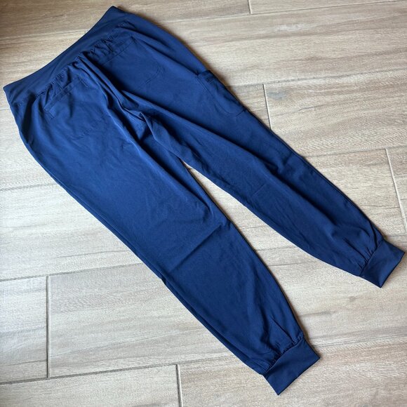 Navy Tapered Leg Scrub Pants – Beyond Scrubs – Women’s Tall Large - Picture 7 of 9